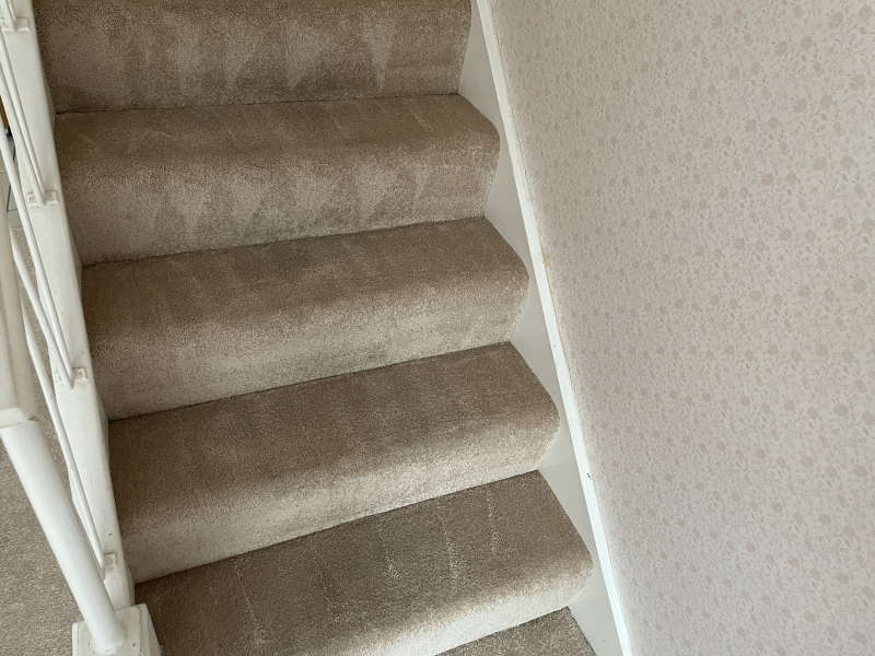 Carpet Stair cleaning shepton mallet somerset after shot